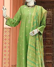 Junaid Jamshed Parrot Green Lawn Suit (2 Pcs)- Pakistani Designer Lawn Suits