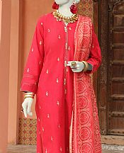 Junaid Jamshed Carmine Lawn Suit (2 Pcs)- Pakistani Lawn Dress