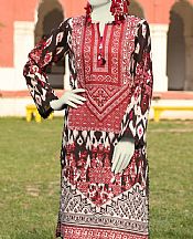 Junaid Jamshed Maroon/Black Lawn Suit (2 Pcs)- Pakistani Lawn Dress