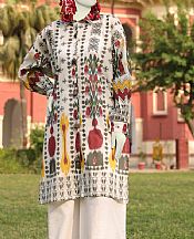Junaid Jamshed Off-white Lawn Suit (2 Pcs)- Pakistani Designer Lawn Suits