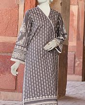 Junaid Jamshed Dark Grey Lawn Suit (2 Pcs)- Pakistani Designer Lawn Suits