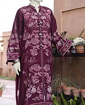 Junaid Jamshed Plum Lawn Suit (2 Pcs)- Pakistani Lawn Dress