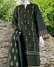 Junaid Jamshed Army Green Khaddar Suit- Pakistani Winter Clothing