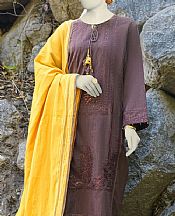 Junaid Jamshed Tuscan/Yellow Jacquard Suit- Pakistani Winter Clothing