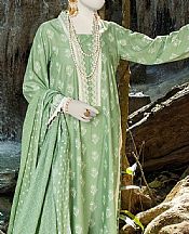 Junaid Jamshed Frog Green Lawn Suit- Pakistani Lawn Dress