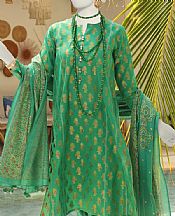 Junaid Jamshed Seaweed Green Jacquard Suit- Pakistani Lawn Dress