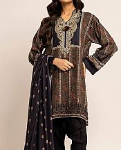 Khaadi Black Marina Suit- Pakistani Winter Dress