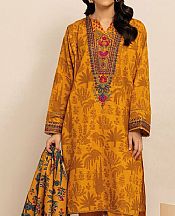 Khaadi Mustard Khaddar Suit- Pakistani Winter Clothing