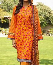 Lsm Orange Lawn Suit- Pakistani Designer Lawn Suits