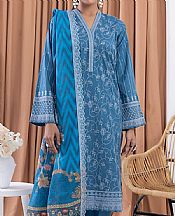 Lsm Denim Blue Lawn Suit- Pakistani Lawn Dress