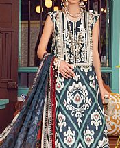 Maria B Navy Cambric Suit- Pakistani Winter Dress