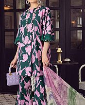 Maria B Green/Lilac Cambric Suit- Pakistani Winter Dress