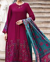 Maria B Egg Plant Twill Linen Suit- Pakistani Winter Clothing
