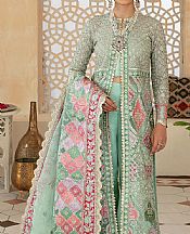 Maryam Hussain Mint Green Net Suit- Pakistani Chiffon Dress