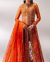 Maryum N Maria Orange Organza Suit- Pakistani Chiffon Dress