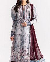 Maryum N Maria Light Grey Lawn Suit- Pakistani Lawn Dress