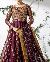 Maryum N Maria Egg Plant Organza Suit- Pakistani Chiffon Dress