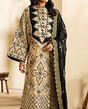 Maryum N Maria Tan/Black Lawn Suit- Pakistani Lawn Dress