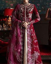 Mushq Scarlet Red Velvet Suit- Pakistani Winter Clothing