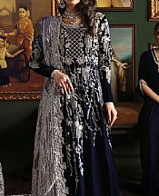 Mushq Dark Blue Velvet Suit- Pakistani Winter Clothing