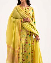 Nishat Burnt Yellow Lawn Suit- Pakistani Designer Lawn Suits