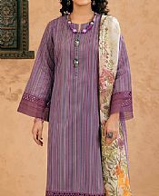 Nishat Dusky Purple Lawn Suit- Pakistani Designer Lawn Suits