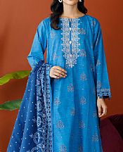 Orient Zinc Blue Cambric Suit- Pakistani Winter Dress