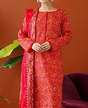 Orient Carmine Cambric Suit- Pakistani Winter Clothing