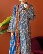 Orient Turquoise Cambric Suit- Pakistani Winter Dress
