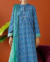Orient Turquoise Cambric Suit- Pakistani Winter Dress
