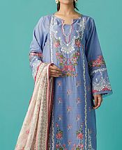 Orient Dark Pastel Blue Jacquard Suit- Pakistani Lawn Dress
