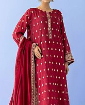 Orient Vivid Burgundy Jacquard Suit- Pakistani Lawn Dress