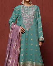 Orient Teal Jacquard Suit- Pakistani Designer Lawn Suits