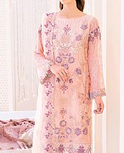 Ramsha Baby Pink Chiffon Suit- Pakistani Designer Chiffon Suit
