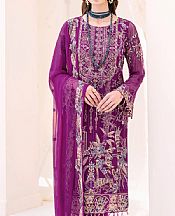 Ramsha Plum Chiffon Suit- Pakistani Chiffon Dress