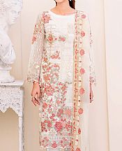 Ramsha White Chiffon Suit- Pakistani Designer Chiffon Suit