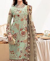 Ramsha Mint Green Chiffon Suit- Pakistani Designer Chiffon Suit