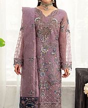 Ramsha Lavender Organza Suit- Pakistani Designer Chiffon Suit