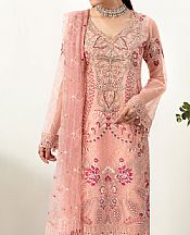 Ramsha Rose Pink Organza Suit- Pakistani Designer Chiffon Suit