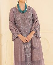 Ramsha Lavender Organza Suit- Pakistani Designer Chiffon Suit