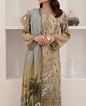 Ramsha Tan Lawn Suit- Pakistani Lawn Dress