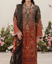 Ramsha Black/Brown Rust Lawn Suit- Pakistani Designer Lawn Suits