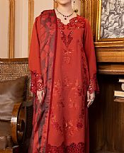 Rang Rasiya Flush Mahogany Khaddar Suit- Pakistani Winter Dress