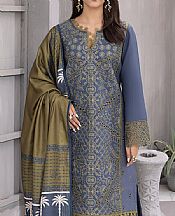 Rang Rasiya Cadet Blue Linen Suit- Pakistani Winter Clothing