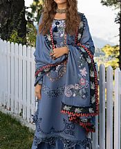 Rang Rasiya Blue Grey Khaddar Suit- Pakistani Winter Dress