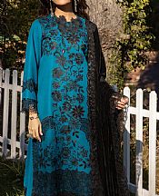 Rang Rasiya Teal Blue Khaddar Suit- Pakistani Winter Clothing