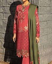 Rang Rasiya Pale Red Khaddar Suit- Pakistani Winter Dress