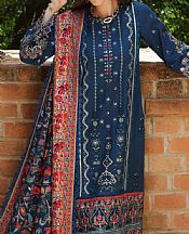 Saadia Asad Blue Zodiac Khaddar Suit- Pakistani Winter Dress
