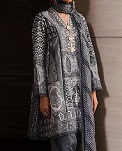 Sana Safinaz Slate Grey Slub Suit (2 Pcs)- Pakistani Winter Dress