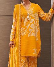 Sana Safinaz Golden Yellow Slub Suit- Pakistani Winter Dress